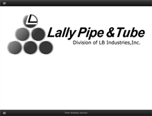 Tablet Screenshot of lallypipe.com